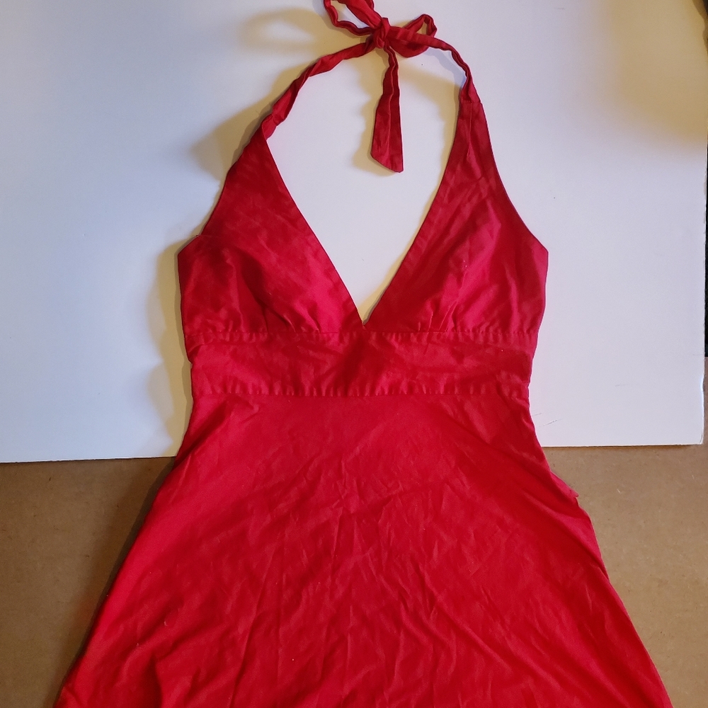 Red Halter Dress